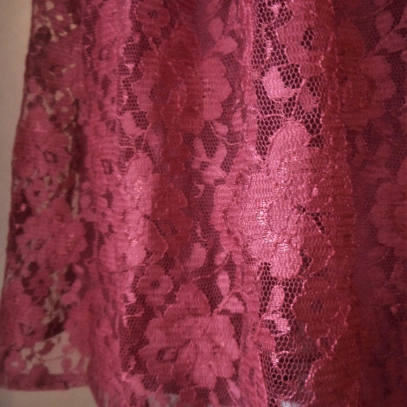 Old Navy Dark Red Lace Short Swing Skirt S - Picture 4 of 5